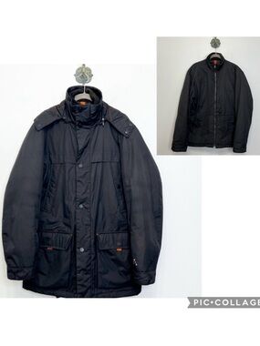 London Fog Black 3 in 1 Parka Coat Jacket Functional Outdoor Gear Men’s Sz Small